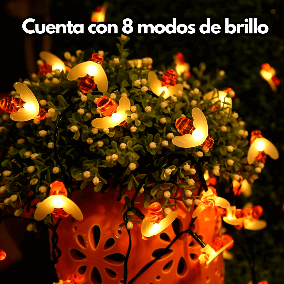 Guirnalda Solar con forma de abeja-10Metros