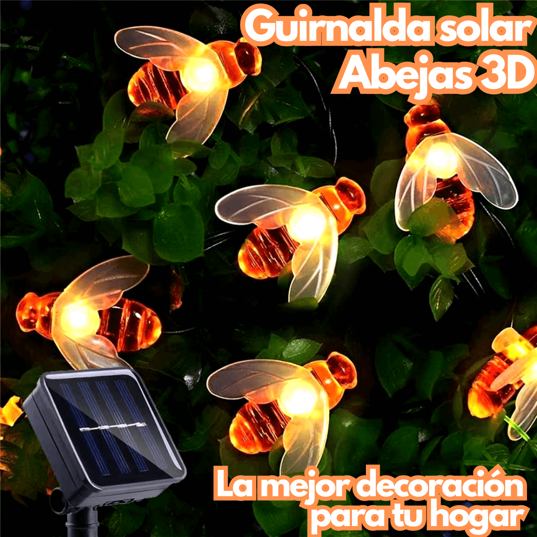 Guirnalda Solar con forma de abeja-10Metros