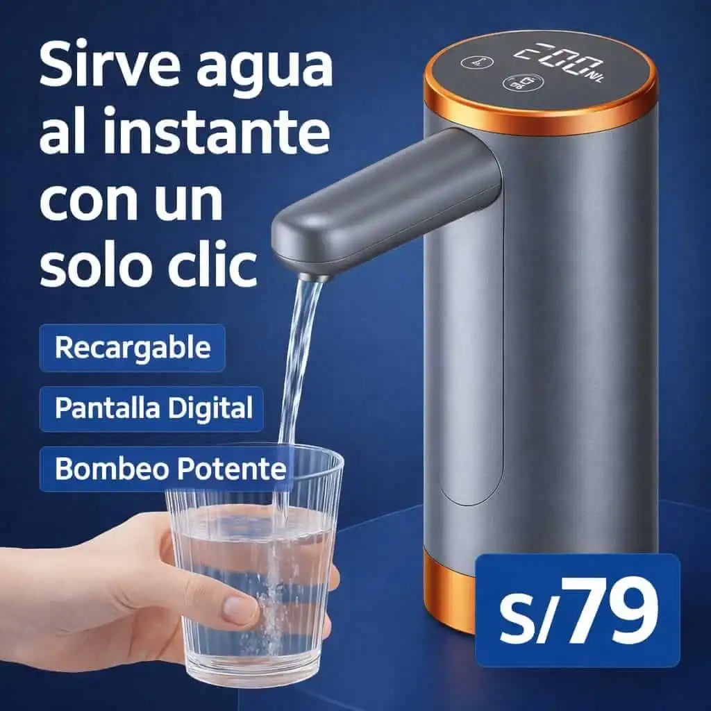 Dispensador Automático de Agua Portátil - Recargable