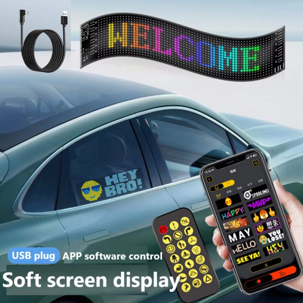 AutoFlex LED Pantalla LED (35X10CM) flexible para auto