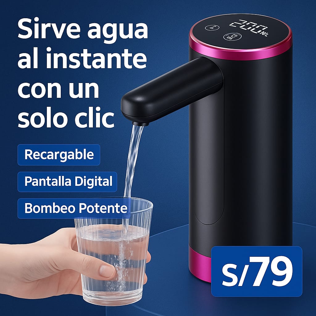 Dispensador Automático de Agua Portátil - Recargable