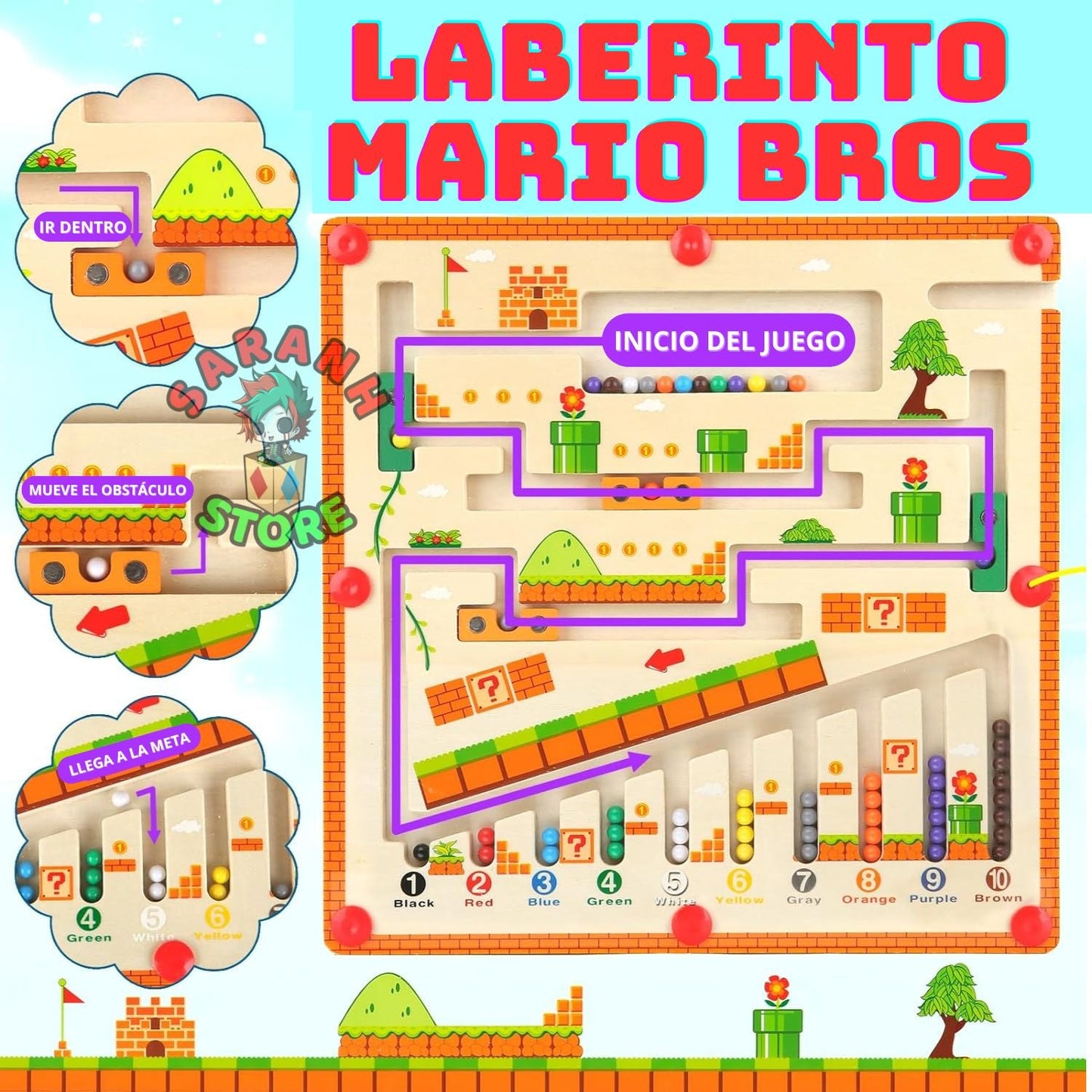 Laberinto Magnético - ¡Aventura al Estilo Mario Bros! 🎮