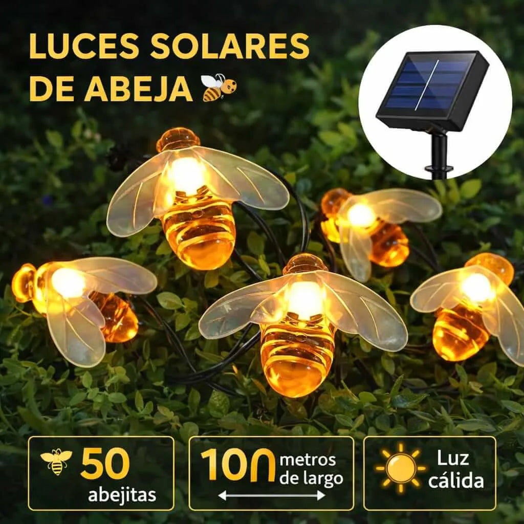 Guirnalda Solar con forma de abeja-10Metros